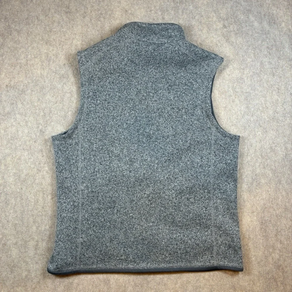 Patagonia Better Sweater Mens L Heathered Gray Vest Full Zip - Company Logo